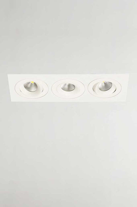 Suffield Triple LED Dimmable Tiltable Downlight IP44