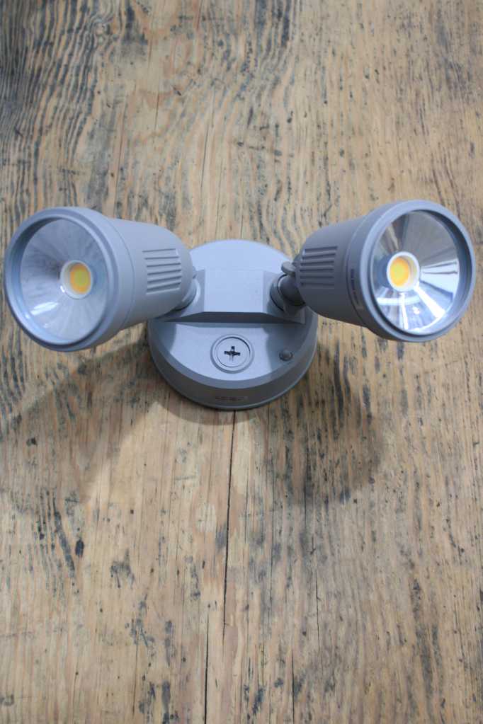 Tulse Twin CCT LED Adjustable Sensor Floodlight in silver without sensor