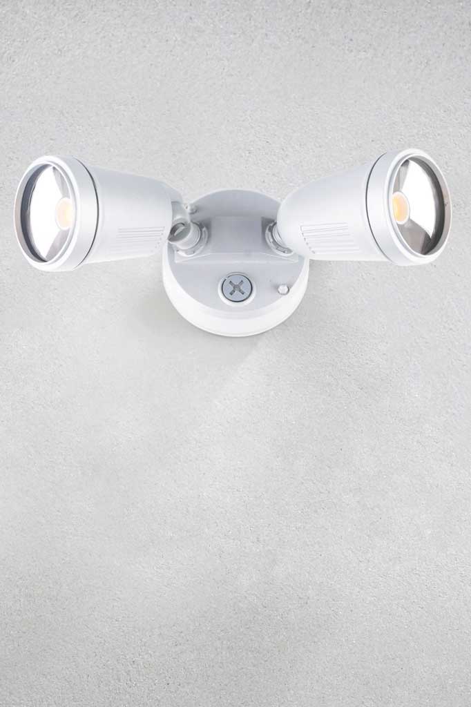 Tulse Twin CCT LED Adjustable Sensor Floodlight in white without sensor