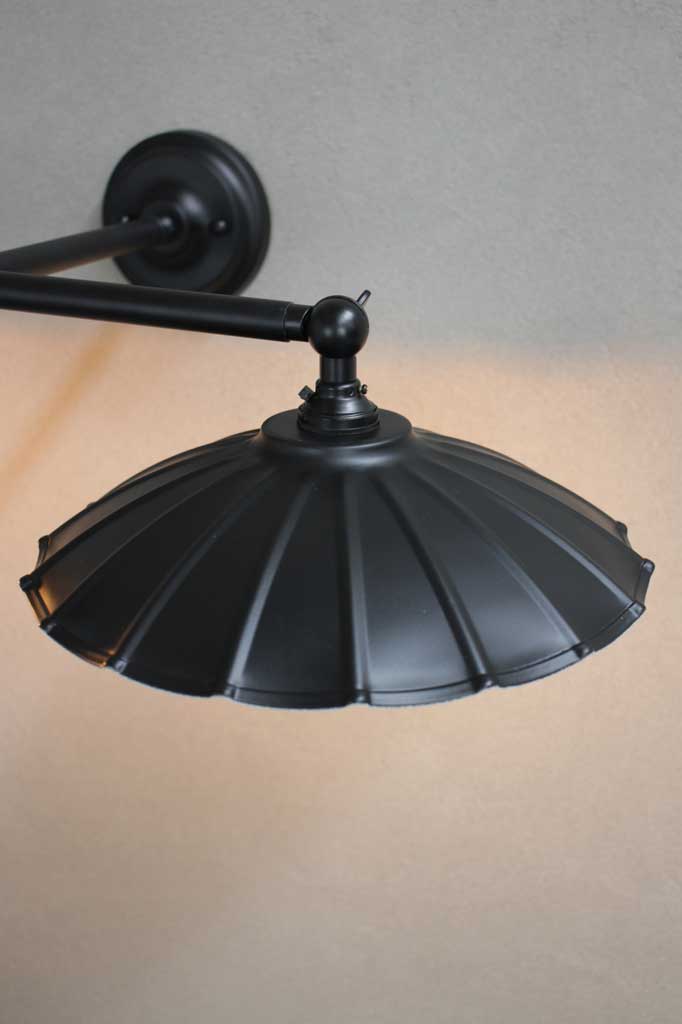 Umbrella shade with black finish