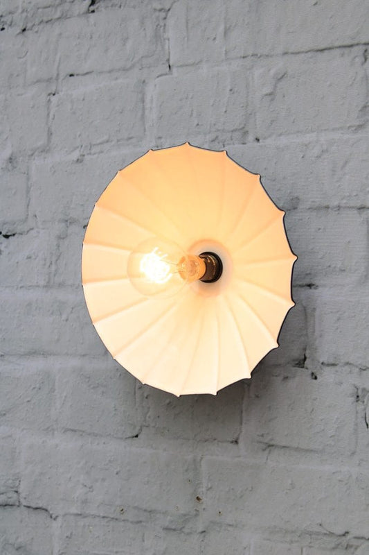 Umbrella wall mount light with white inner 