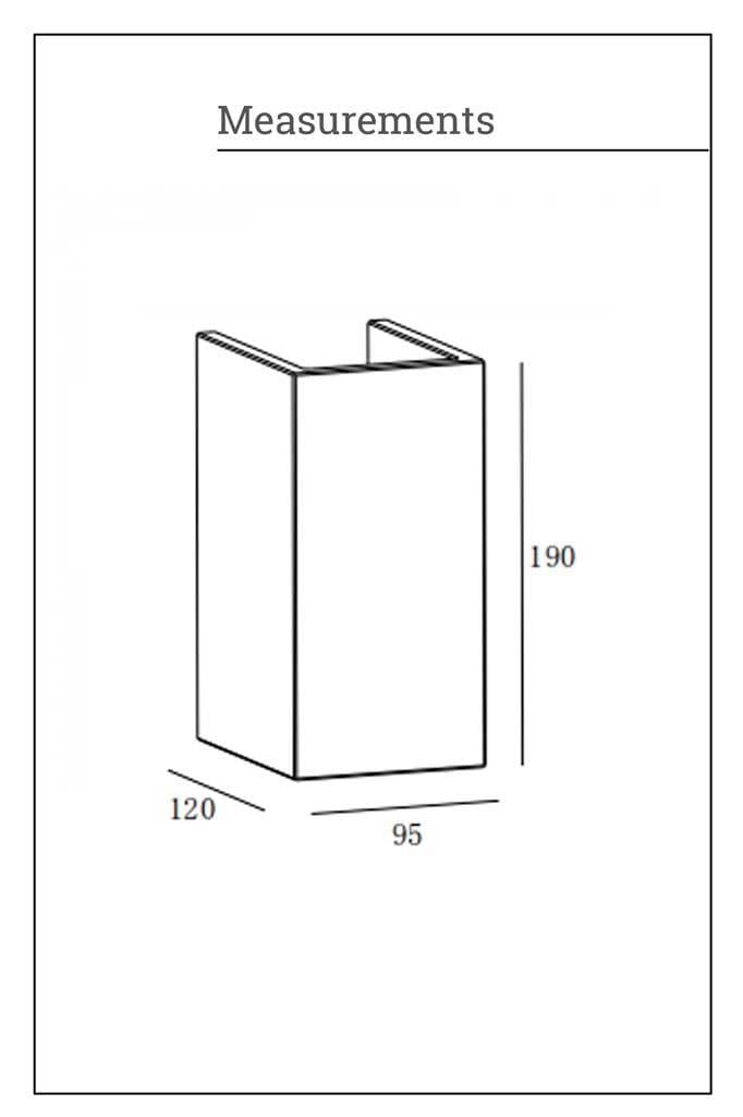 UP down LED wall light measurements