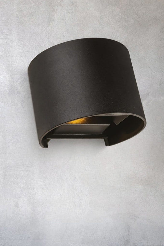 Up down outdoor LED light in black finish