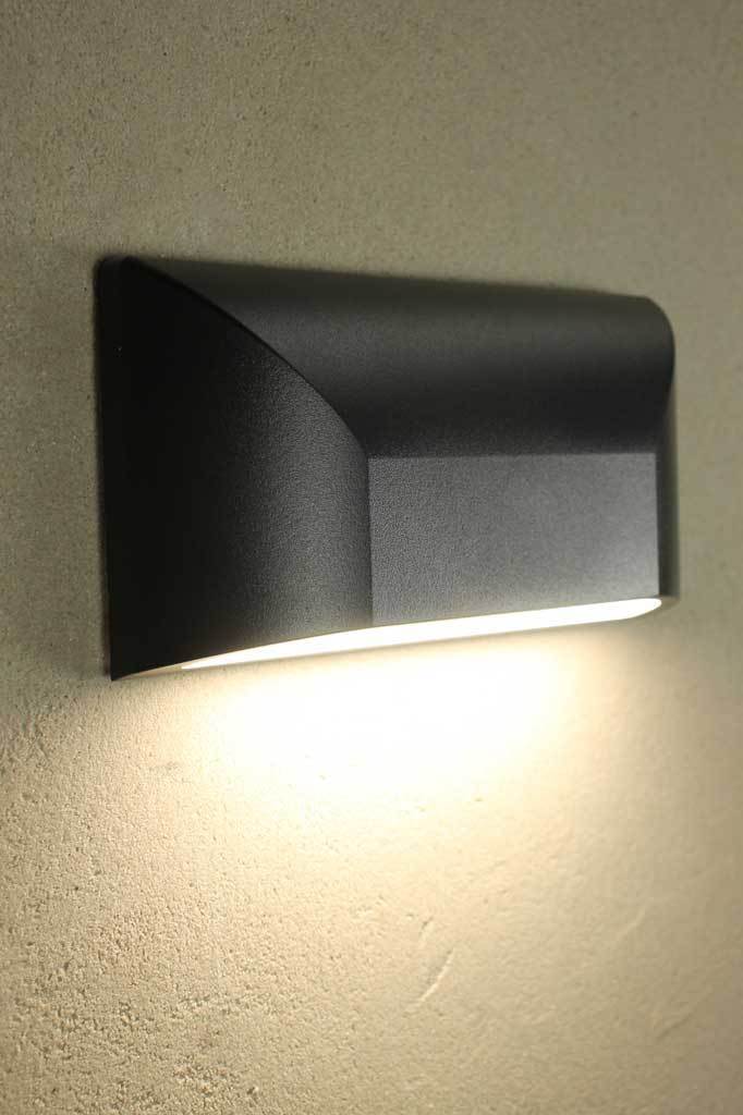 Black horizontal outdoor light