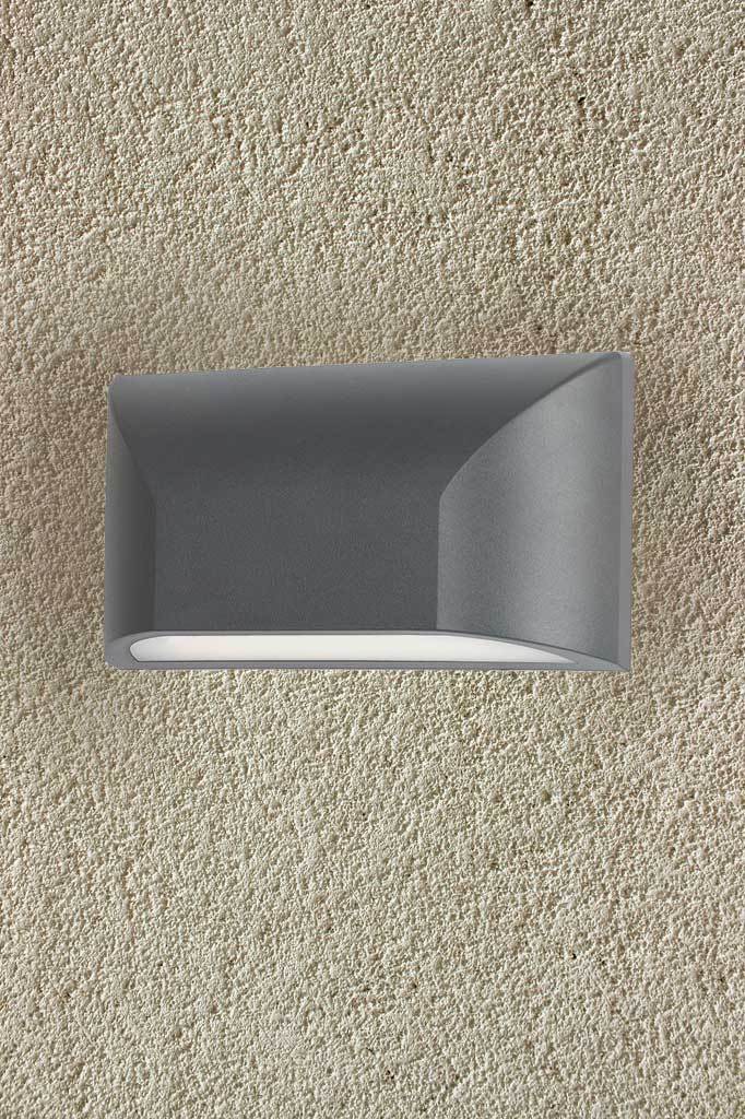 SIlver horizontal outdoor light