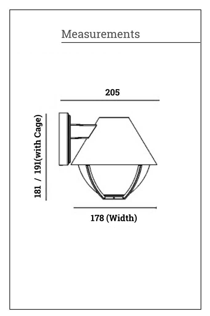 Outdoor wall light measurements