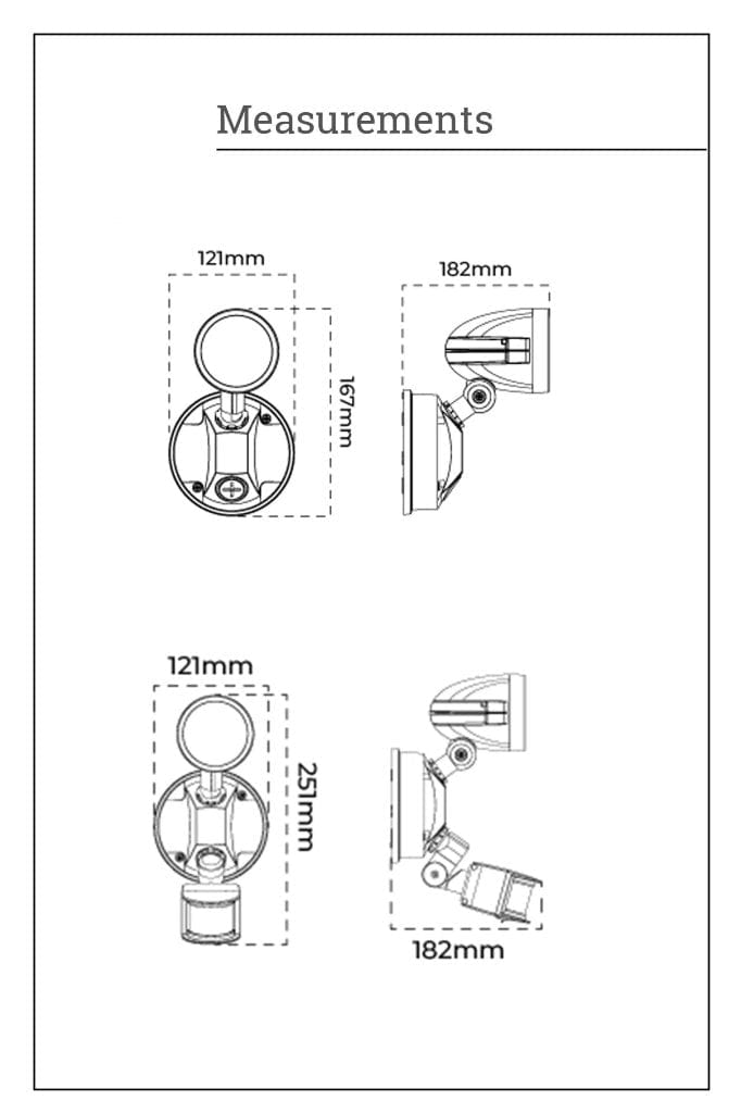 Outdoor spotlight measurements