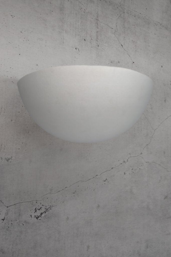 Plain white plaster wall light