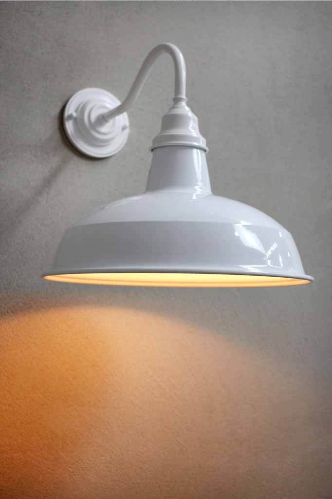 white shade and white wall sconce