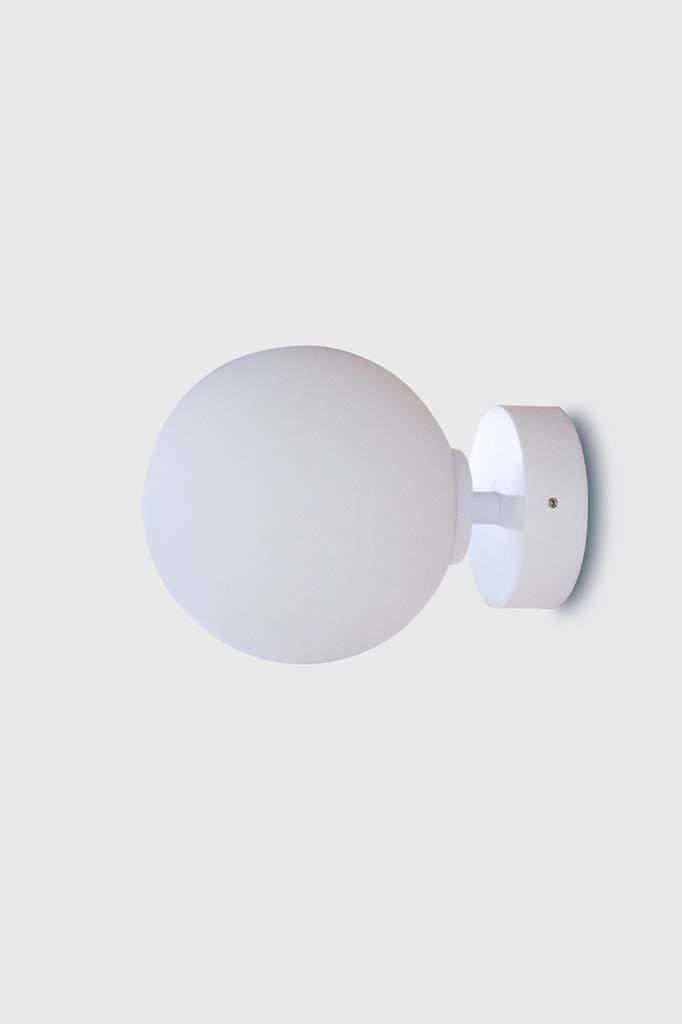 White large opal glass wall light