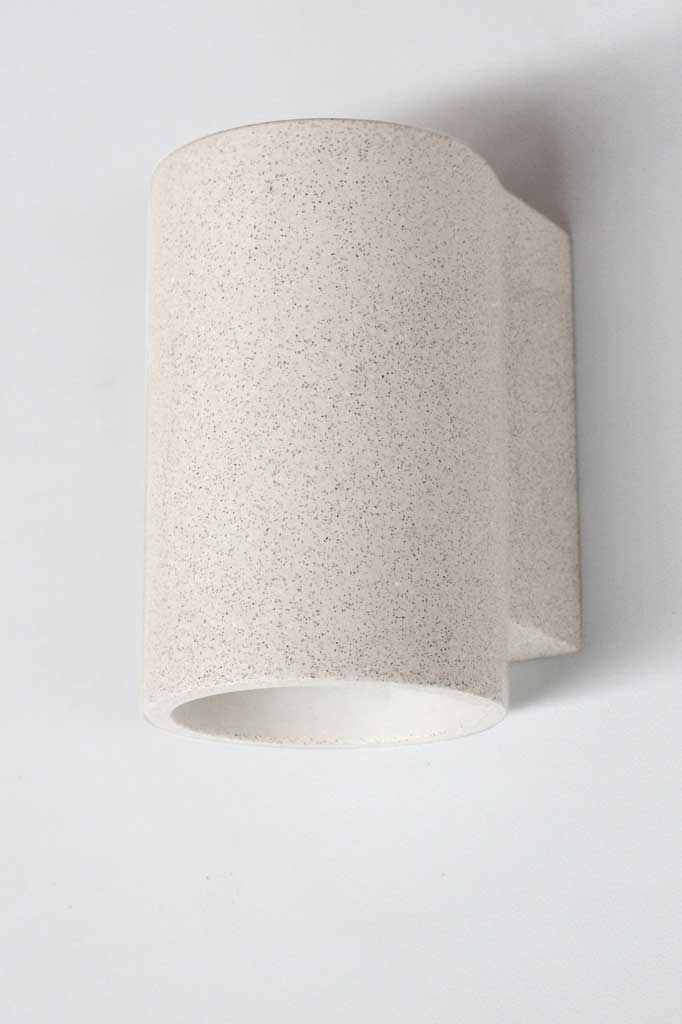 White sandstone LED outdoor wall light