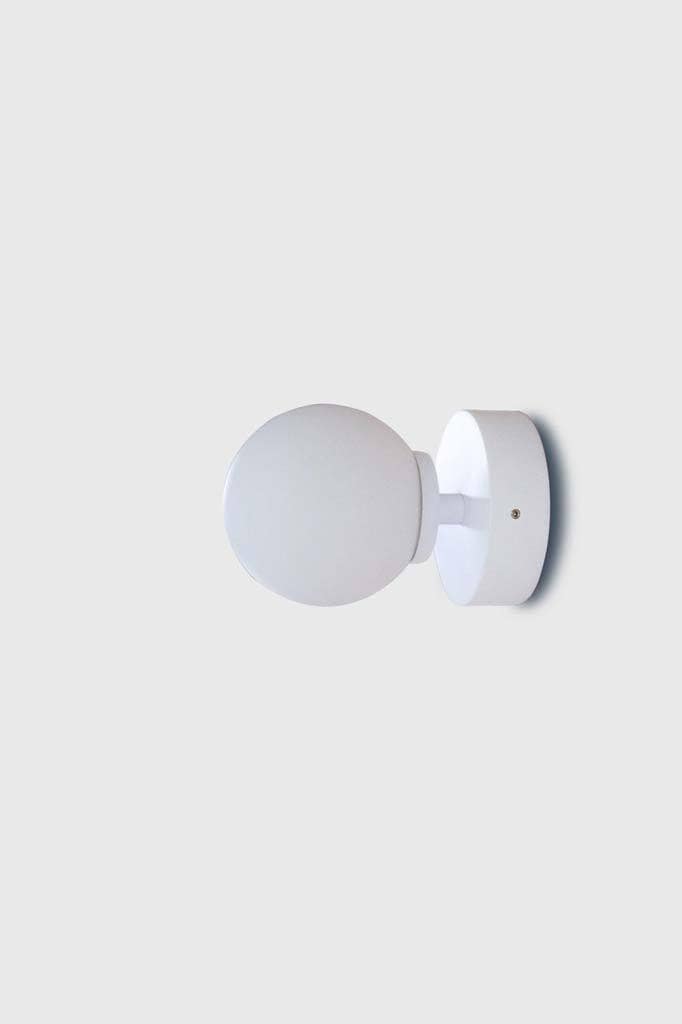 White small opal glass wall light