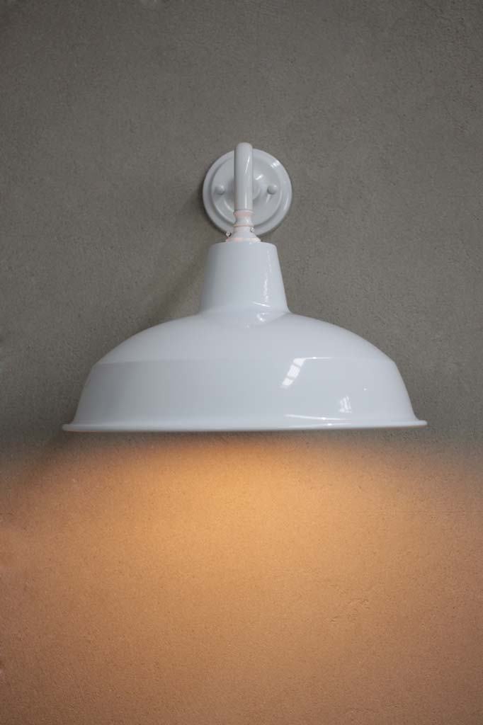 White steel wall light