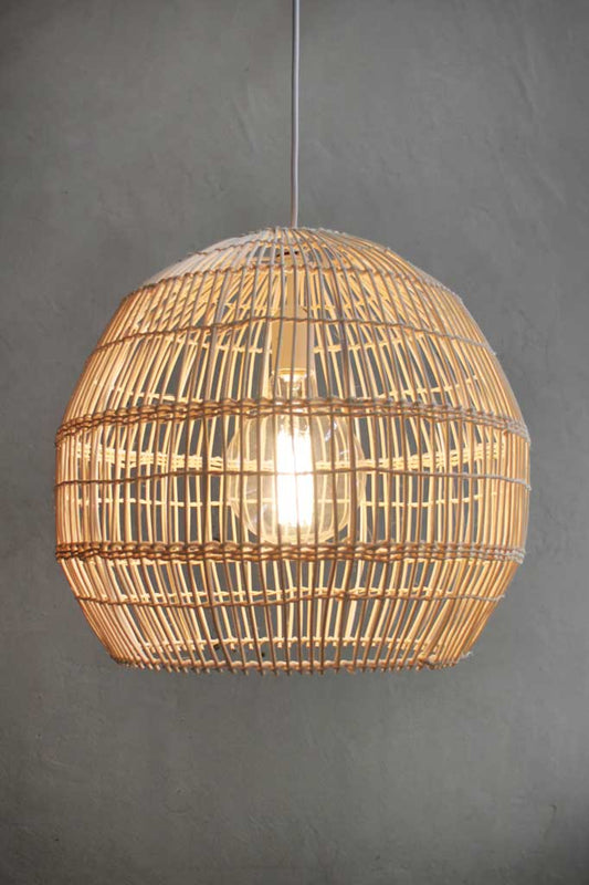 Wicker pendant light