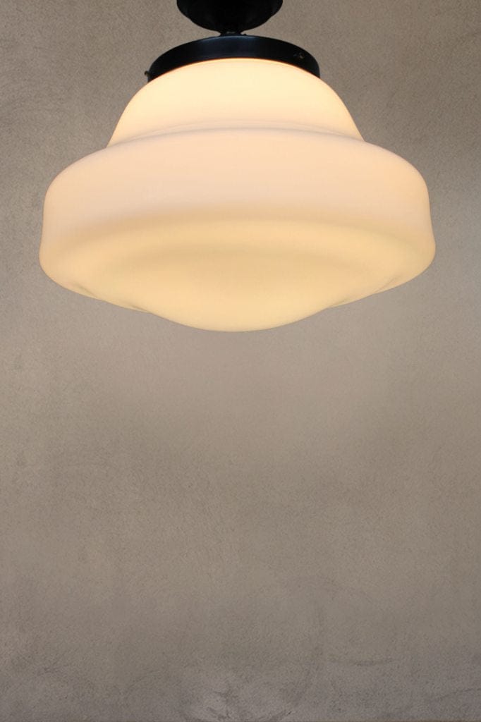 Yarra schoolhouse ceiling light in black finish