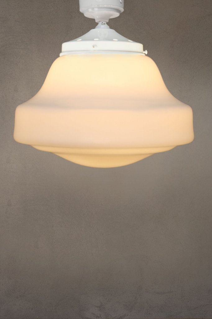 Yarra schoolhouse ceiling light in white finish