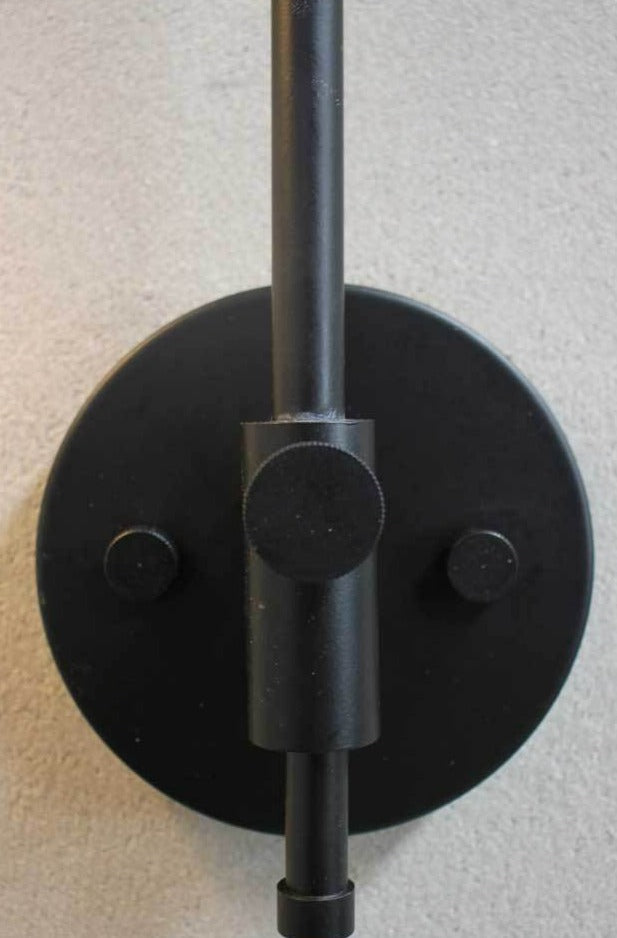 Steel black wall light fixture