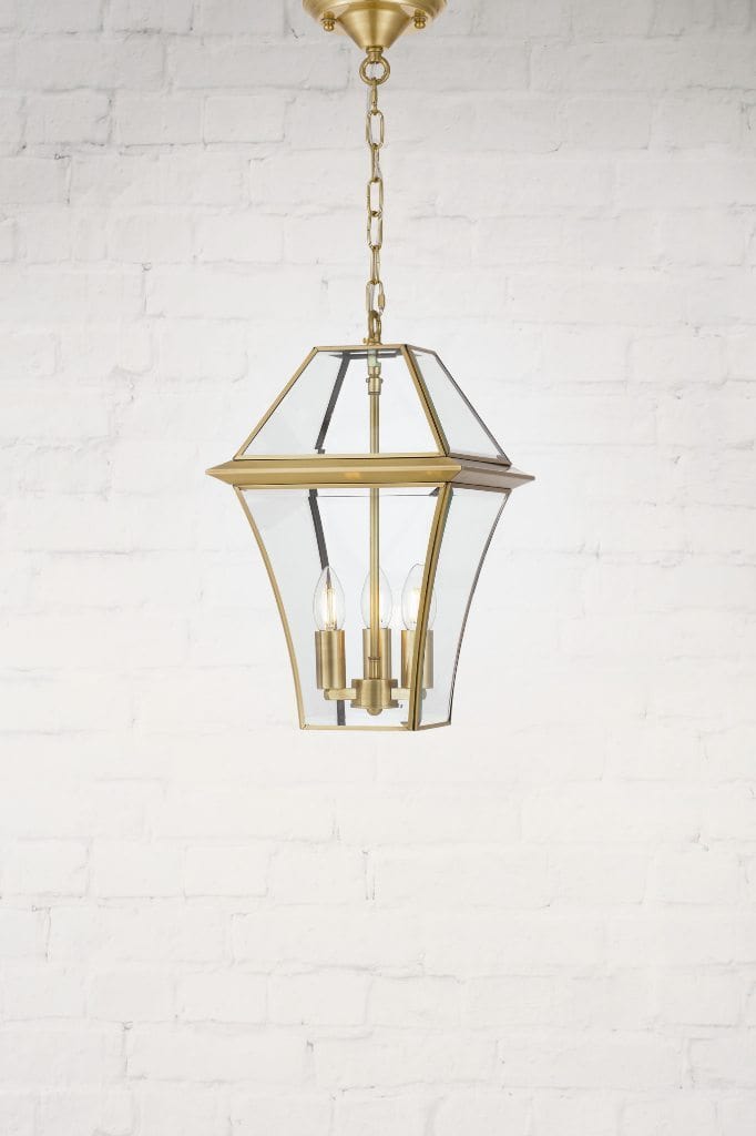 Chain only suspension for brass pendant light