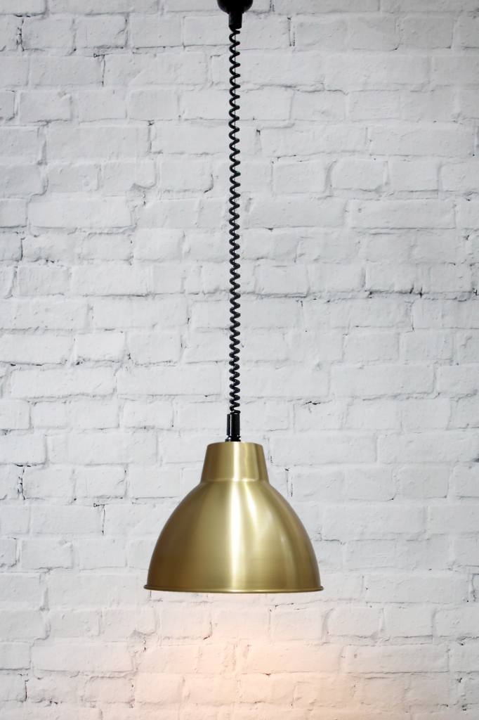 brass shade with rise and fall cord