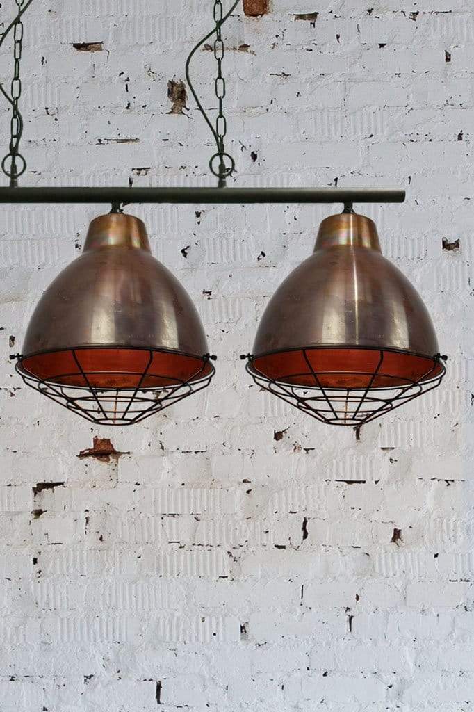 Cage guard copper light shades hanging pendant lighting black