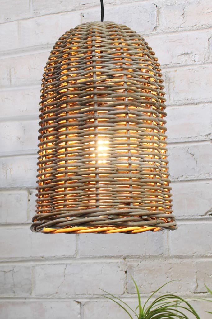 Rattan hanging light