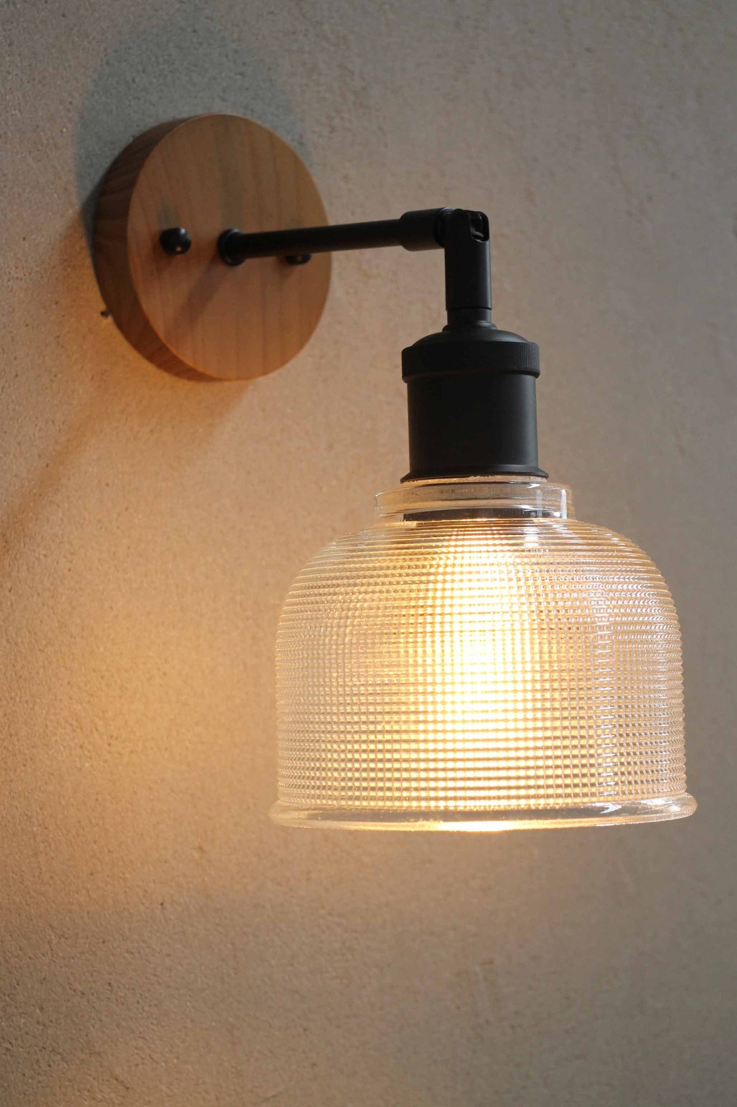 clear holophane glass wall light