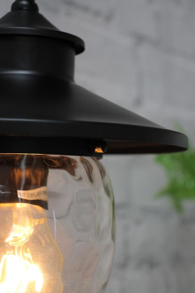 Cone steel black outdoor wall light shade