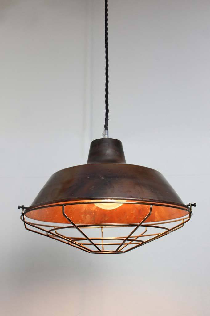 Vintage pendant lamp deals shade