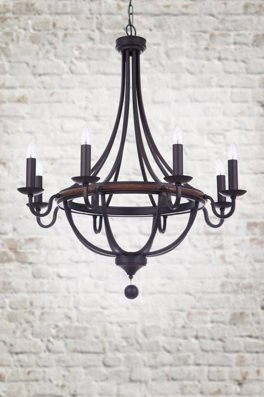 eight light chandelier