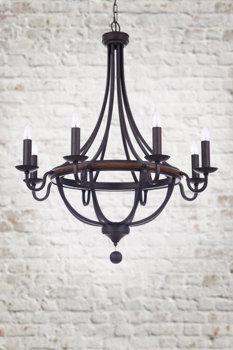 eight light chandelier