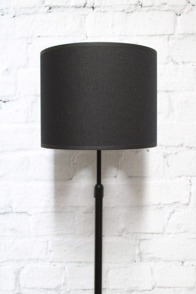 fabric floor lamp in black close up