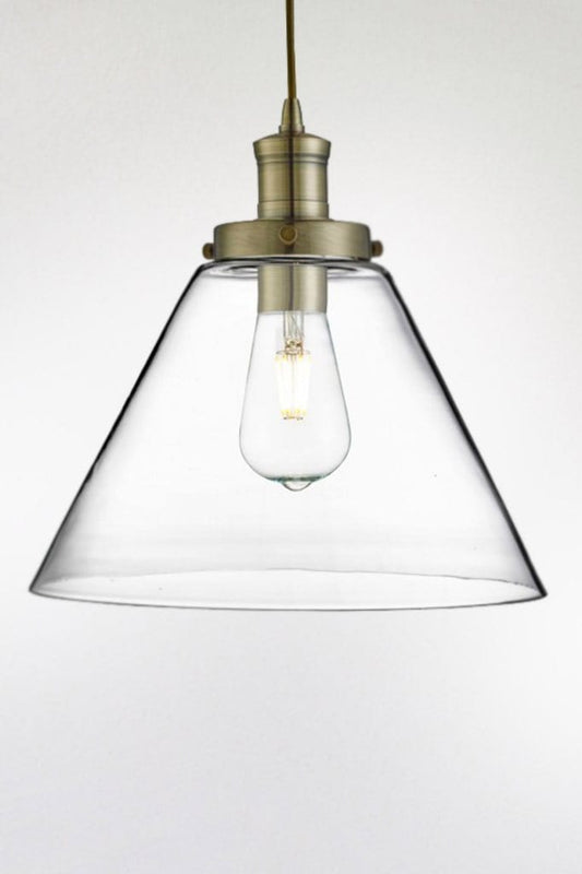 Glass pendant light brass fixtures