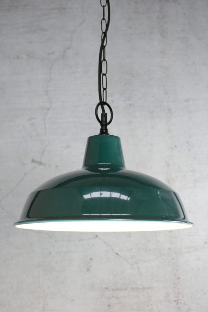 federation green shade with black top chain