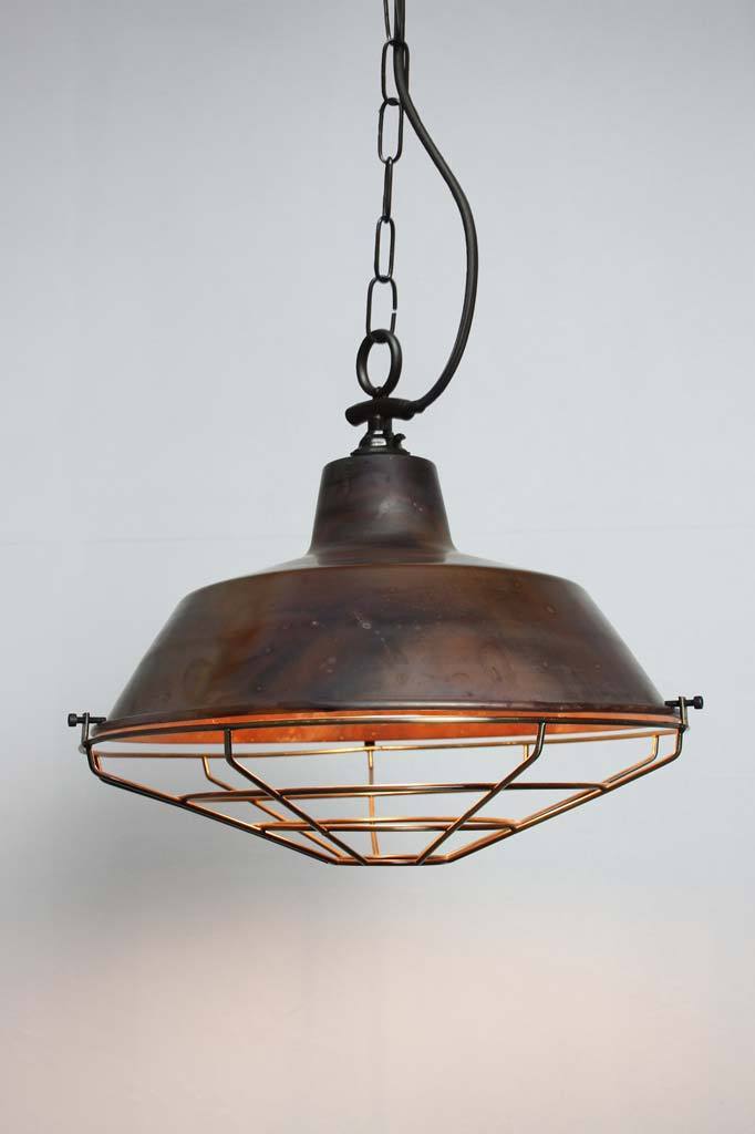 Copper store cage lamp