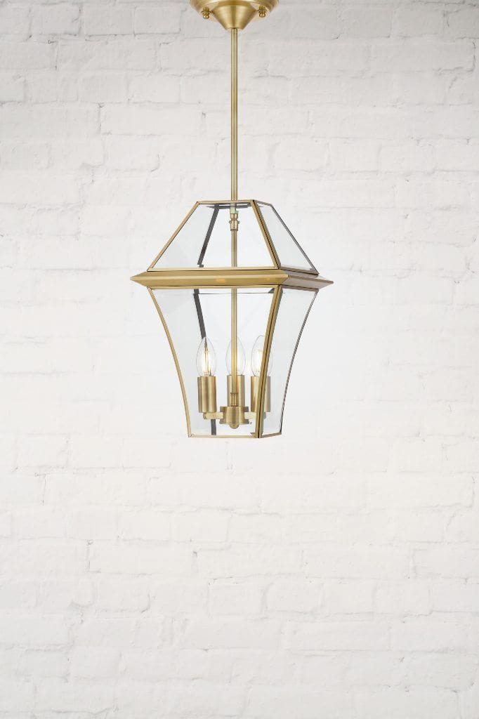 Rod only suspension for brass pendant light