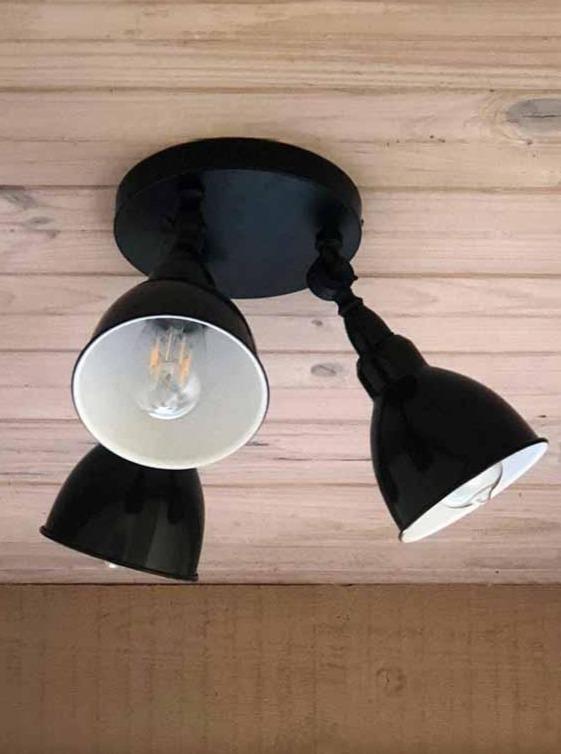 black enamel directional lighting