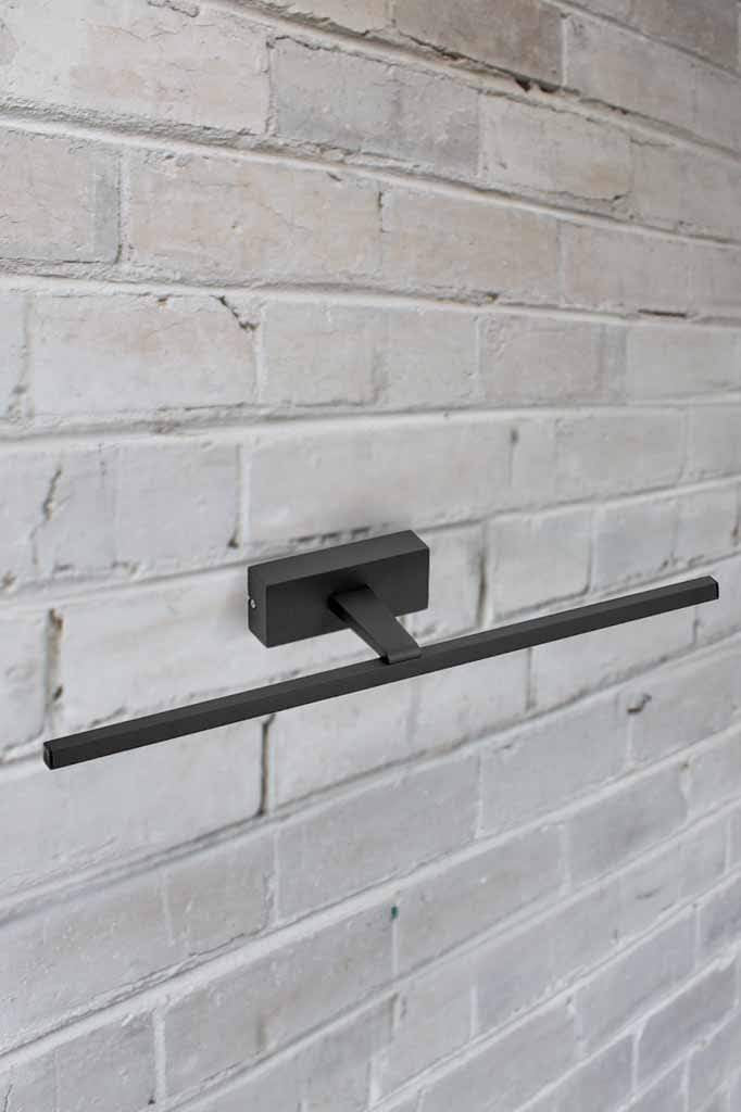 black metal wall light