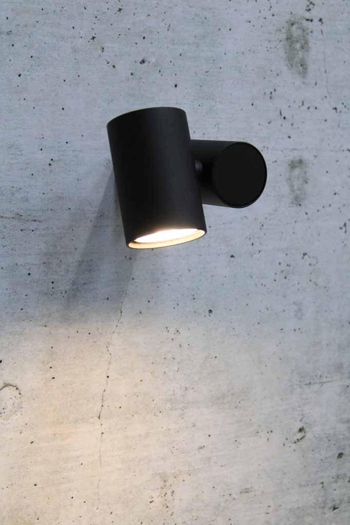 Matt black adjustable spotlight