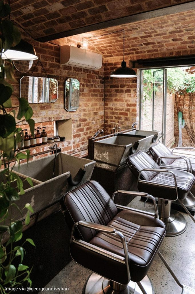 Warehouse Ceiling Pendant Light in a hair salon