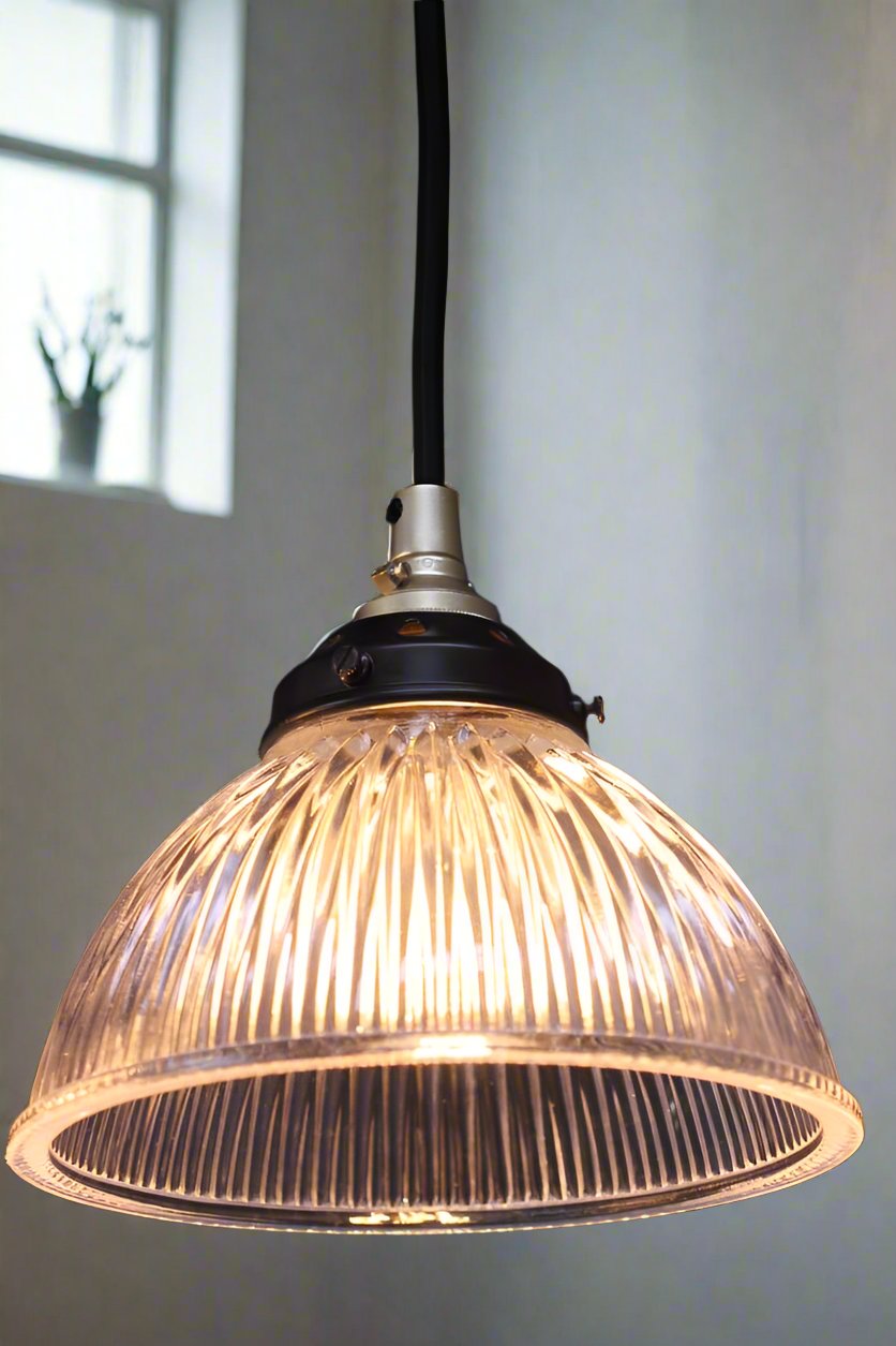 Plain shade with gold brass fixture