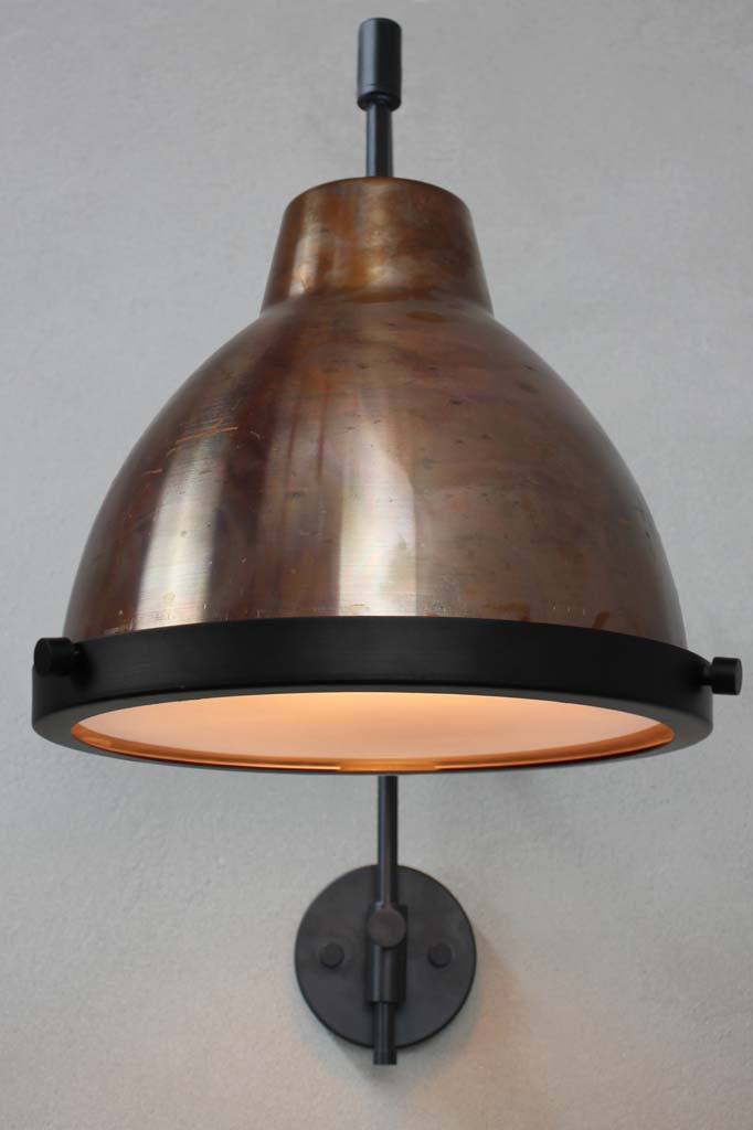 Pure copper glass cover wall light