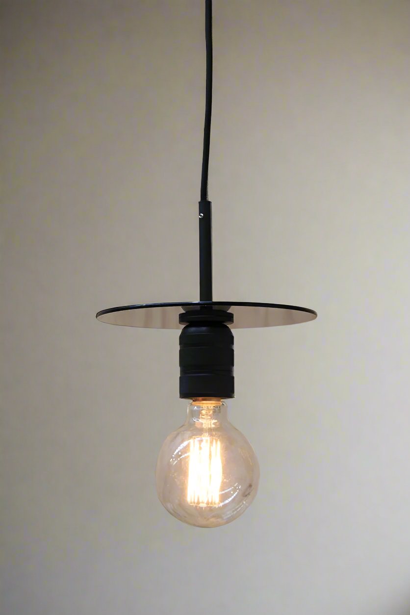 Smoked glass pendant light