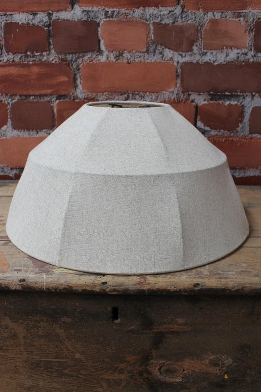 Round fabric light shade farmhouse style