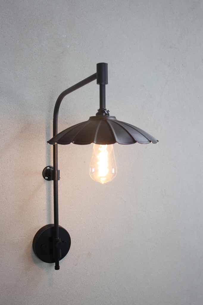 Rustic industrial provincial wall light black