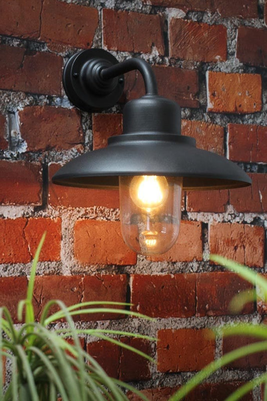 Rustic outdoor steel wall light