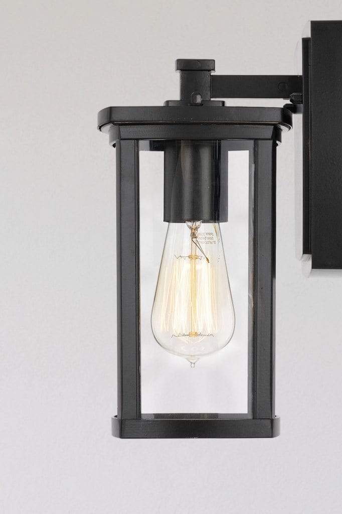 Small black wall lantern