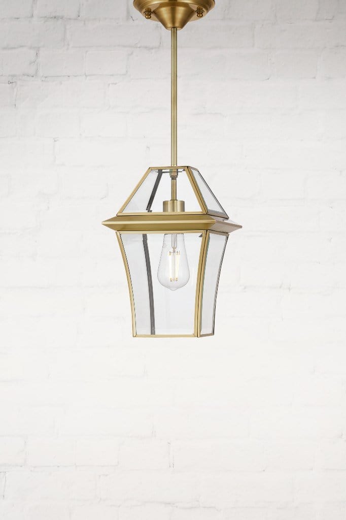 Rod only suspension for brass pendant light