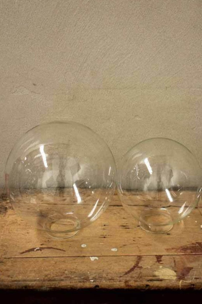 Clear glass shades in three sizes