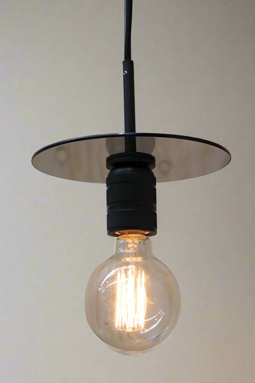 Smoked glass pendant light