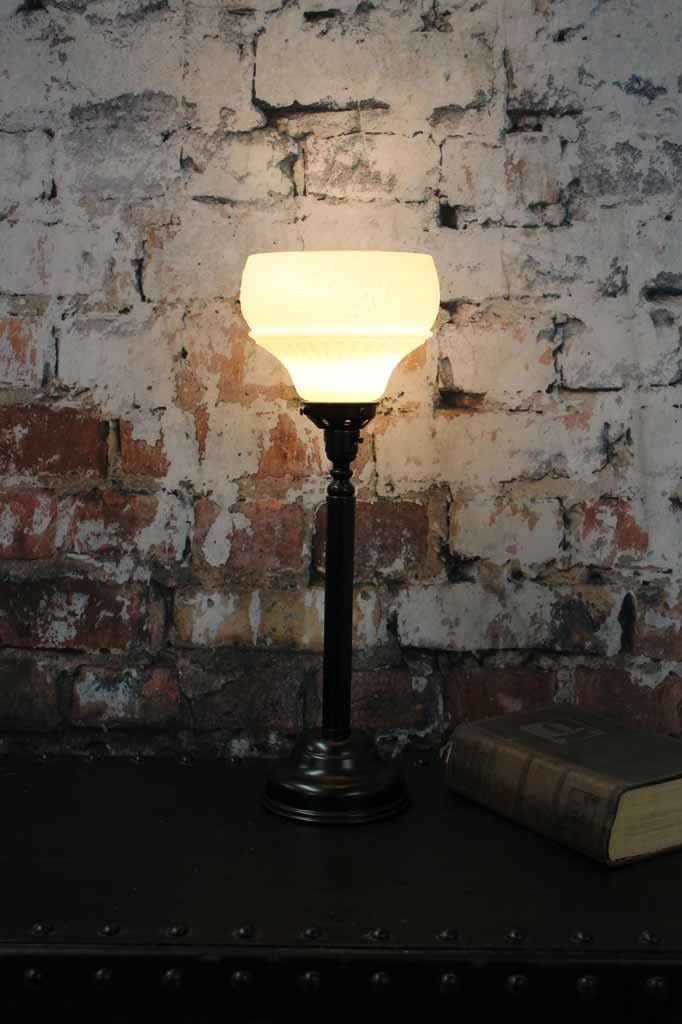 large matt black table lamp